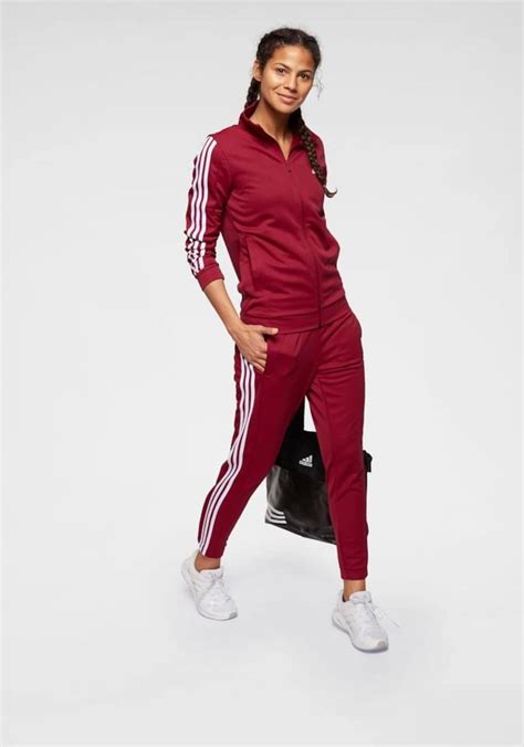 adidas anzug damen weinrot